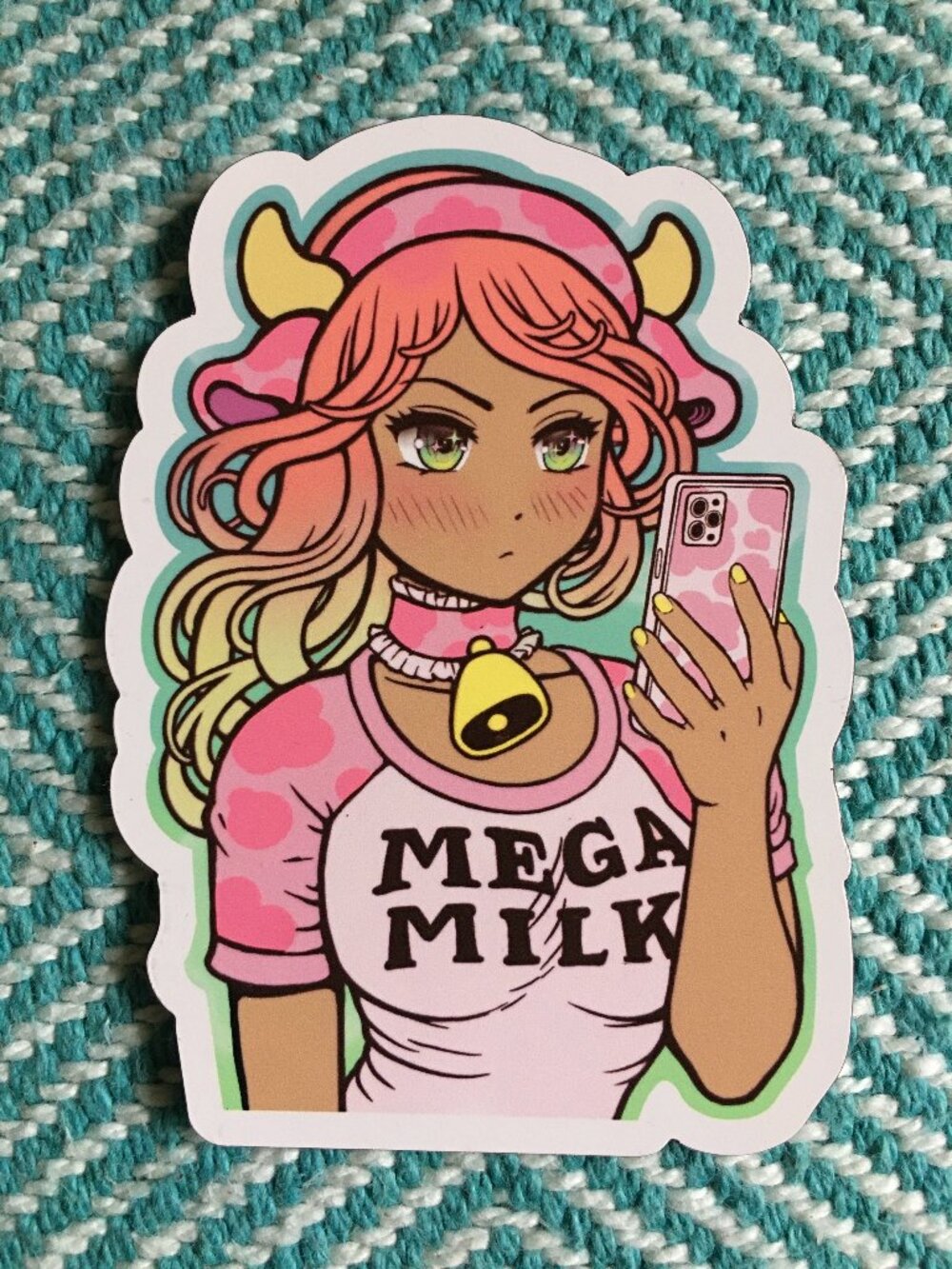 "Mega Milk" Anime Cow Girl Meme Magnet